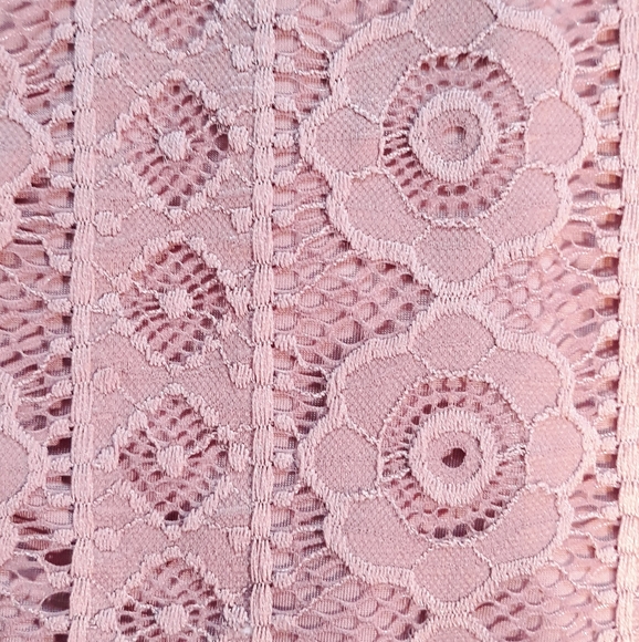 Aeropostale Lace Button-Front Fit & Flare Dress - Size Medium Pink - Picture 10 of 13